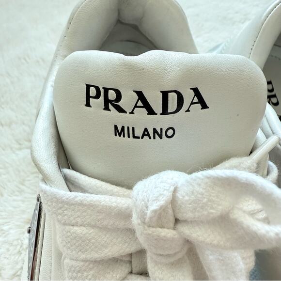 Prada women platform sneakers size 38.5 EU Authentic Retail 1350$ - Picture 3 of 8